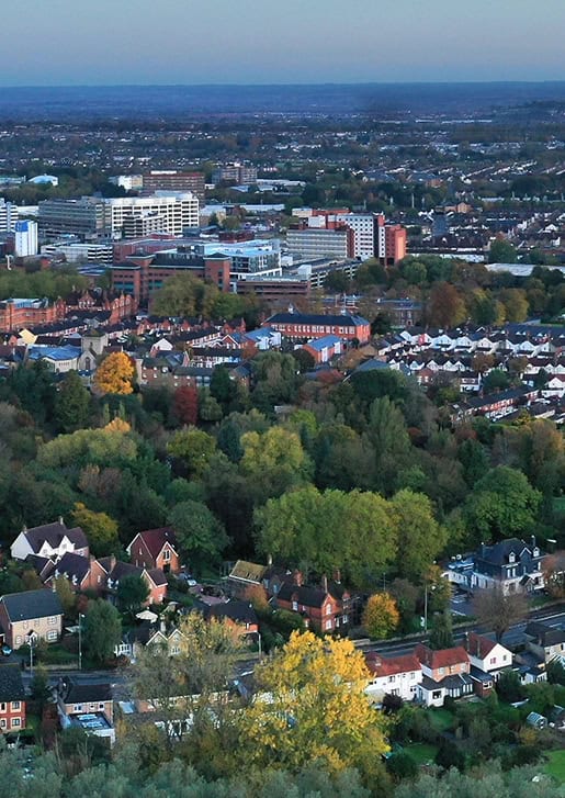 View down to Swindon from Old Town